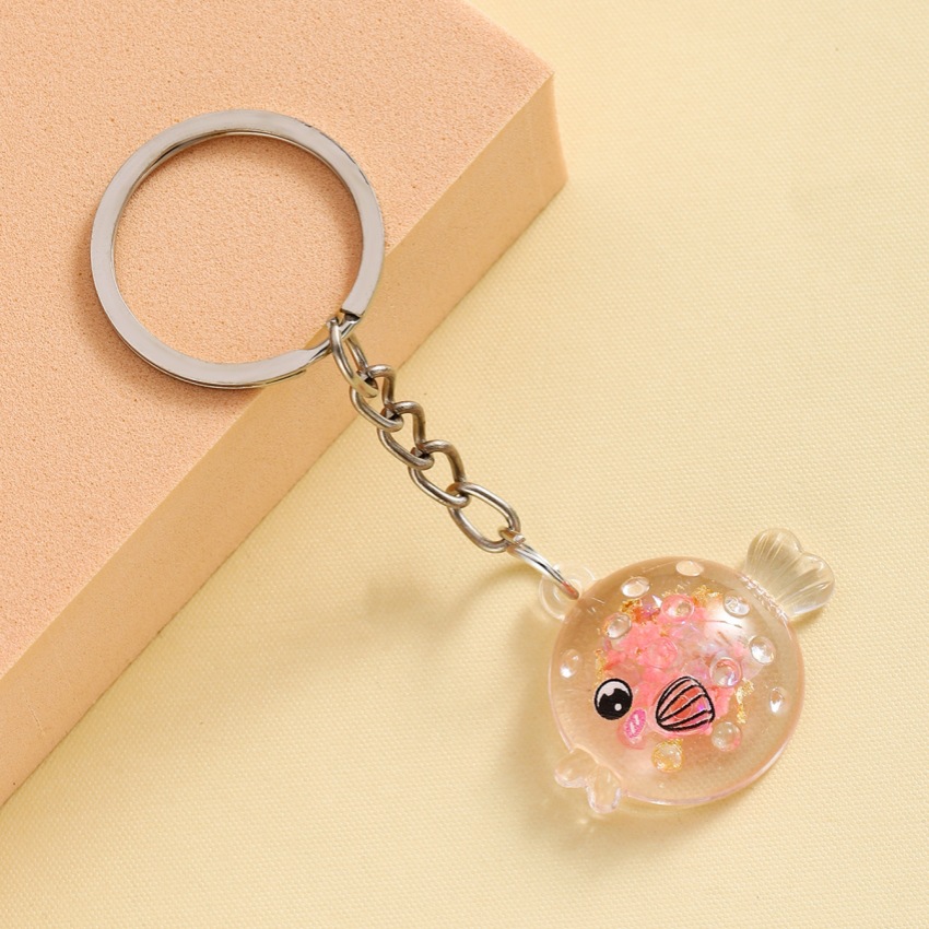9g Weight Keychain Classification 1 Piece Quantity Daily Occasion Resin Material Fish Pattern Unisex Gender Cute Style 1 Piece Cute Fish Resin Unisex Keychain 14