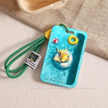 泳池泳圈皮卡丘NFC感应卡卡套学生滑盖饭卡地铁电瓶车小区