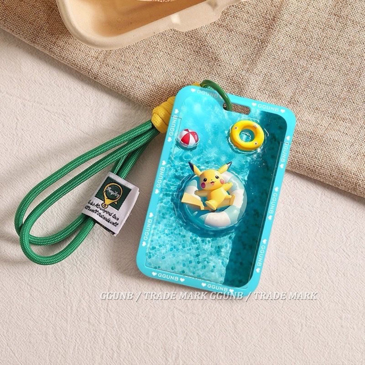 泳池泳圈皮卡丘NFC感应卡卡套学生滑盖饭卡地铁电瓶车小区