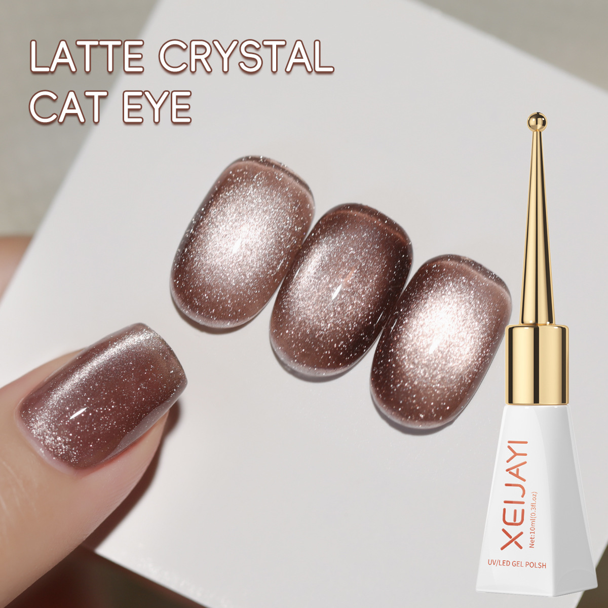 Pegamento de esmalte de uñas de la serie Stick Cat Eye 2025 nuevo Latte Stick Cat Eye Nail Shop Pegamento de esmalte de uñas especial