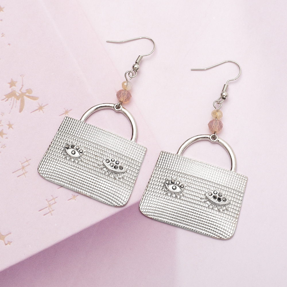 1 Pair Casual Simple Style Bag Alloy Drop Earrings display picture 7