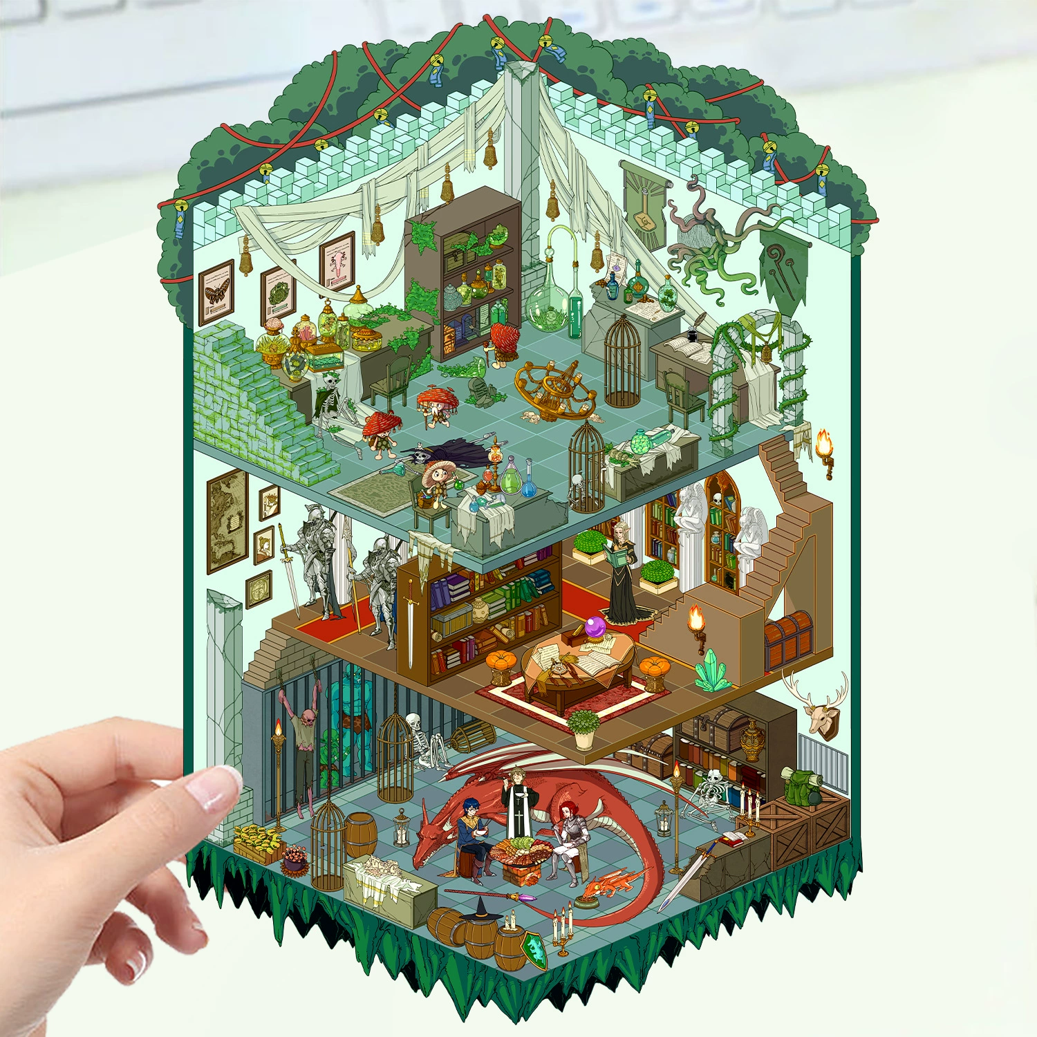 Картонная маленькая наклейка, шалаш, 3D, антистресс, DIY, планировщик