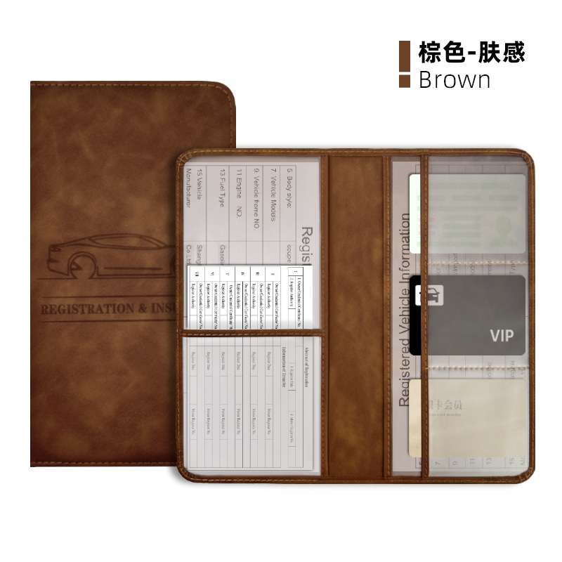 跨境亚马逊美国驾驶证pu皮革汽车登记证件夹保险资料文件保护套|undefined