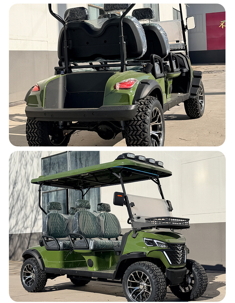 4-Seater Sightseeing Golf Cart Four-Wheel Scenic Spot Tourism Hotel Real Estate Reception Viewing Property Tram