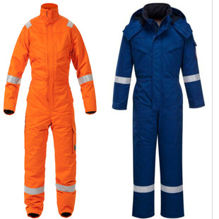 Winter Thickened Anti-static Cotton Coat Detachable Inner Liner Labor Protection Cotton Coat Mid-length Gas Station Work Clothes Cotton