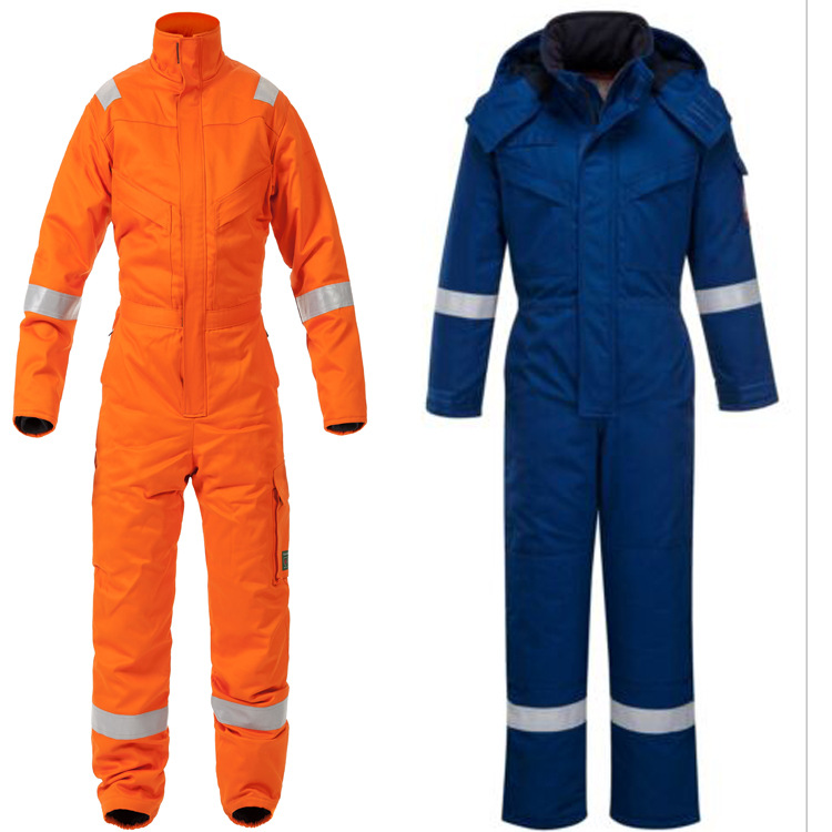 冬季加厚防静电棉服可拆内胆劳保棉大衣中长款加油站工作服棉