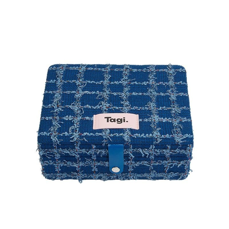 Tagi. ジュエリー枕 ジャカード ジュエリーボックス 大容量 レトロ ポータブル ミニ 二層収納ボックス|undefined