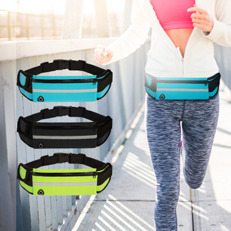 Multifunctional Sports Waist Bag with Invisible Anti-Theft Feature and Headphone Hole, Suitable for Men and Women for Fitness and Cycling, Can Hold Water Bottle and Mobile Phone
