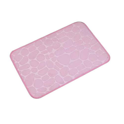 Coral velvet stone flower bath mat, household bathroom and toilet door mat, absorbent anti-slip, stain-resistant, machine washable flooring mat