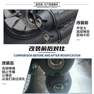 Ll Is Suitable for Loncin Wuji Cu525 Modified Exhaust Pipe Silencer Plug Cu525 Exhaust Silencer to Reduce Sound