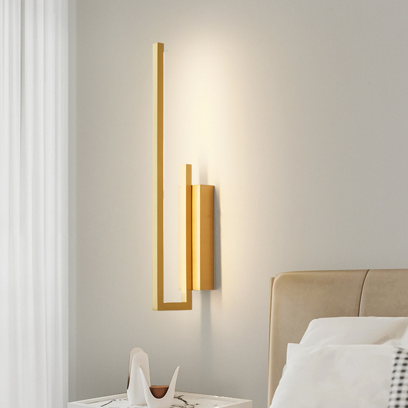 Pasillo iluminación de pared ambiente pasillo dormitorio arte de bronce alta iluminación de sala de estar personalidad fondo de cabecera de cama de fondo completo pared eléctrica