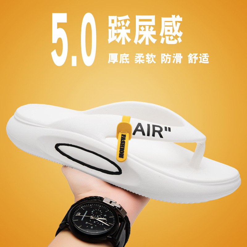 Chanclas EVA tendencia de verano para hombres, chanclas antideslizantes para hombres, sandalias de plataforma de playa resistentes al desgaste de fondo suave