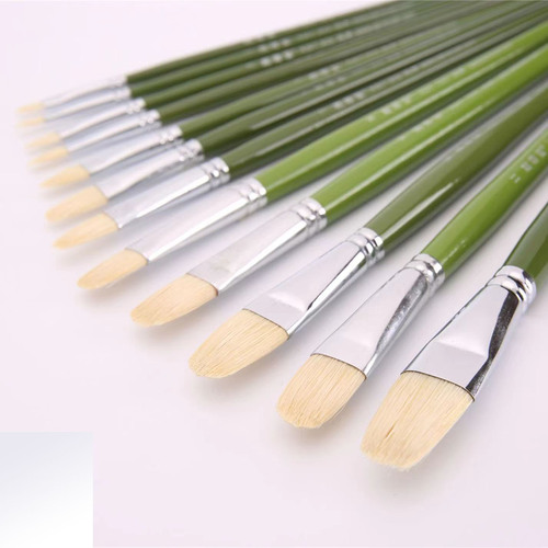 Xie Detang 515 green rod bristle brush single set acrylic water chalk watercolor bristle oil brush