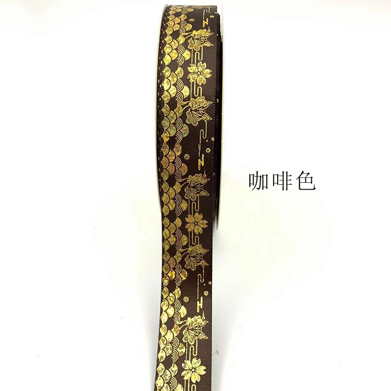 2,5 cm NUEVO LÁSER gilding xiangyun Tiangong barra bandeja hecha a mano cinta caja de regalo embalaje cinta directa de la fábrica