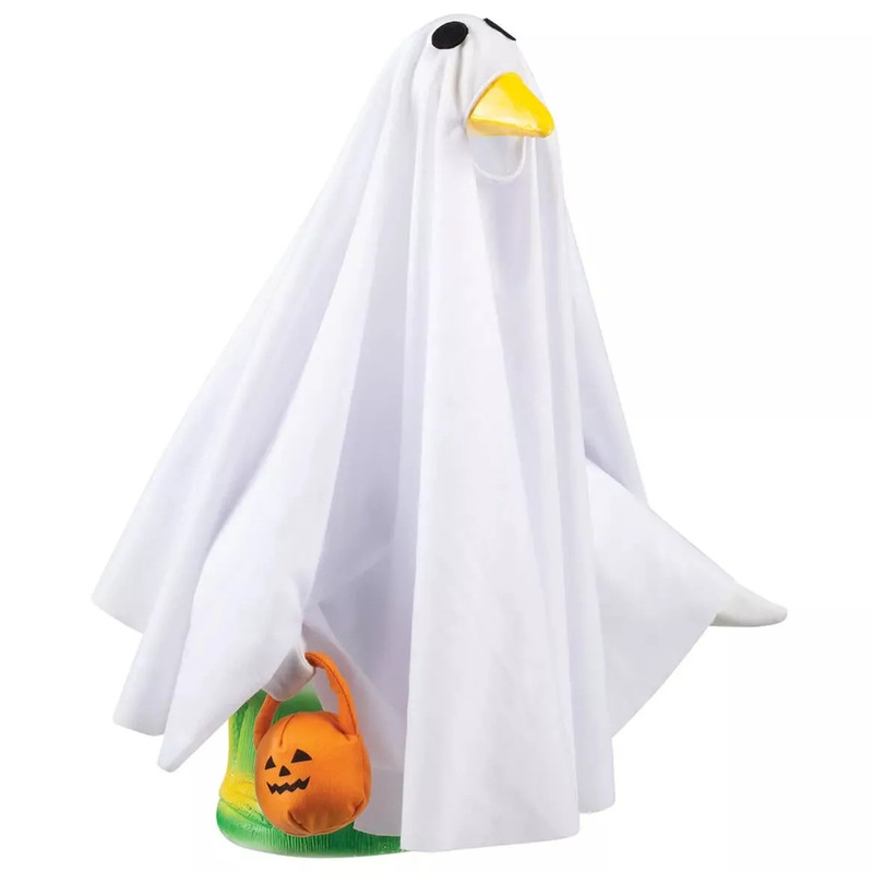 ハロウィンガチョウコスチューム芝生ポーチガチョウ布ゴースト悪魔コスチューム屋外テラス庭芝生アート装飾|undefined