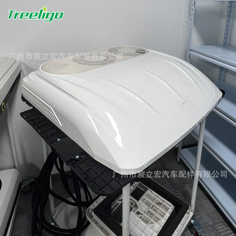 Treeligo nuevo aire acondicionado de estacionamiento de alta gama doble ventilador todo en uno 12V24V coche eléctrico autocaravana camión aire acondicionado