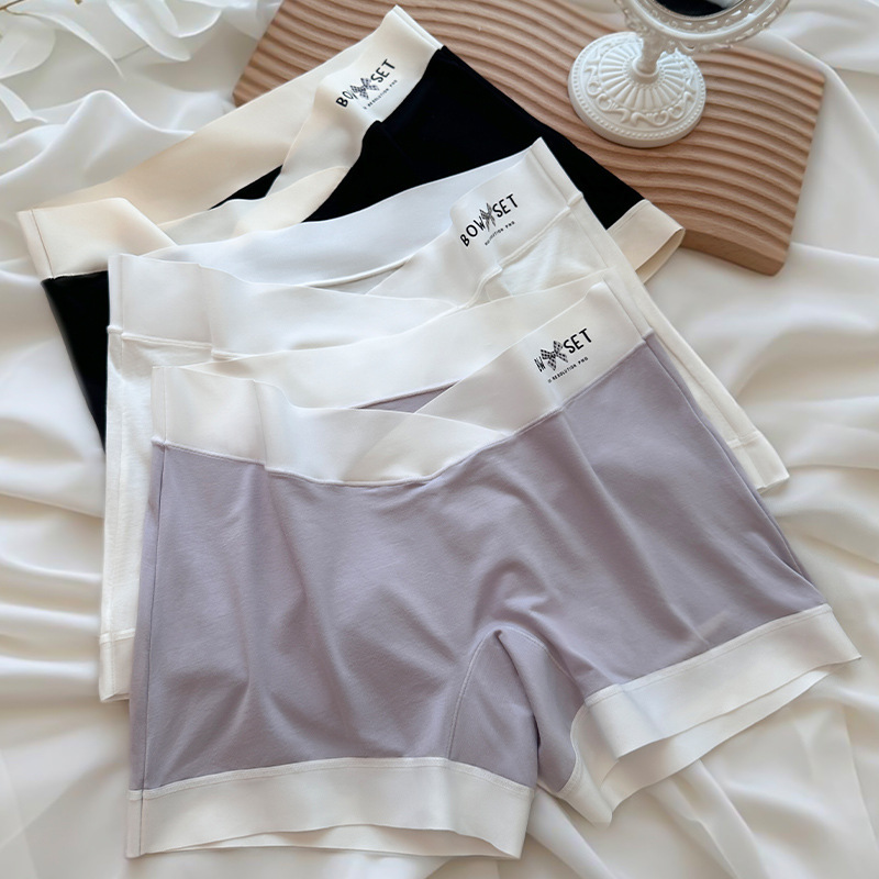 Seamless Maternity Safety Shorts 2-in-1 Anti-Exposure No-Underwear Needed Low-Rise Shorts Modal Cotton