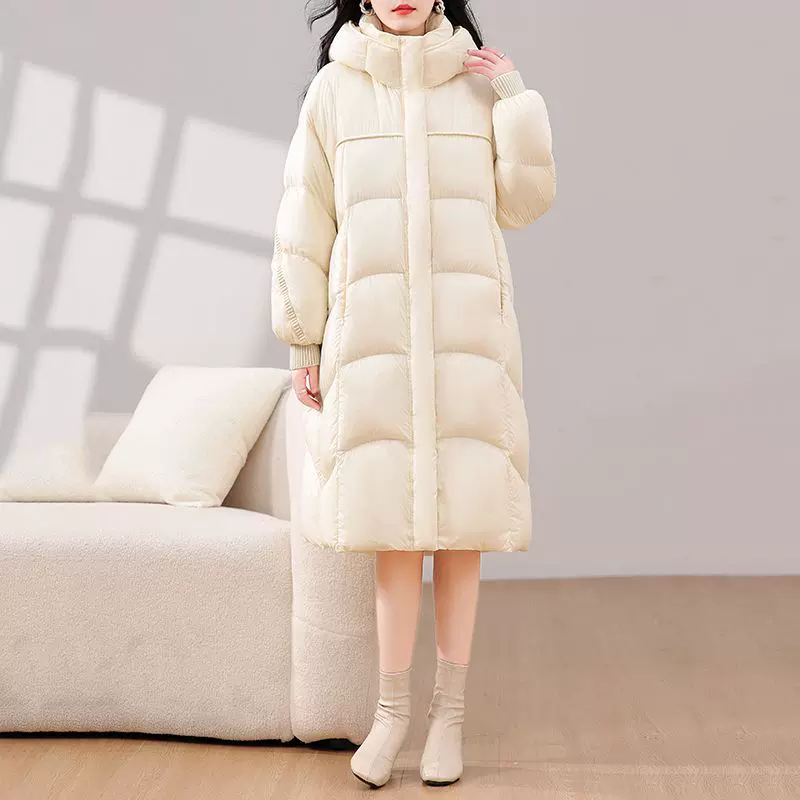 时尚百搭设计感简约高端羽绒服女2025年冬季新款保暖防风连帽外套