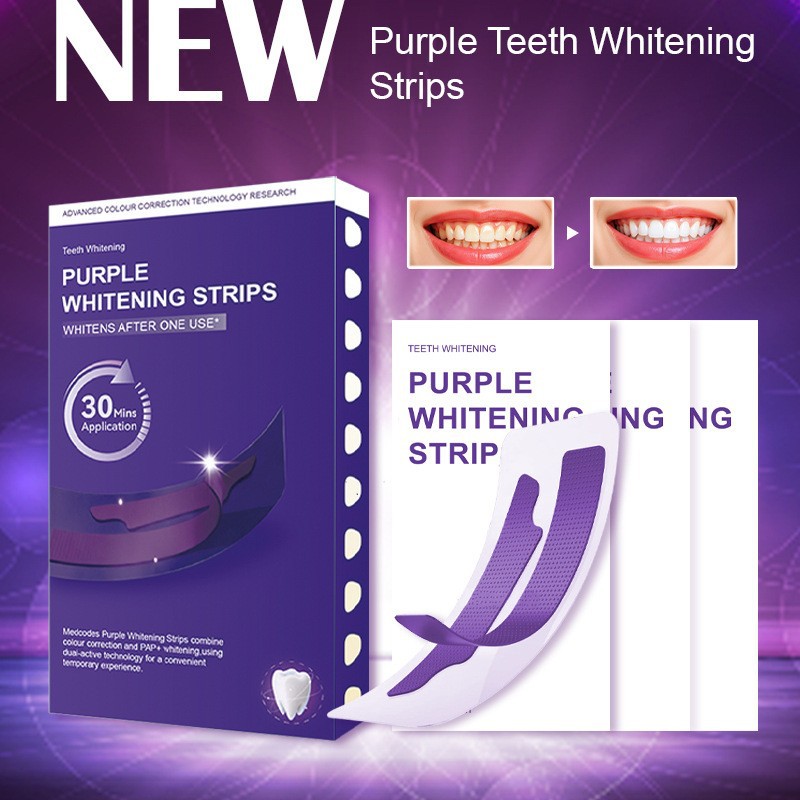 Cross-Border V34 Teeth Whitening Strips 7 Bags 14 Strips Teeth Whitening Strips V34