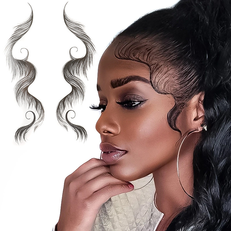 Wig Bangs Stickers Hallline Wig Stickers Hallside Stickers Hallline Bangs Tattoo Stickers for Women