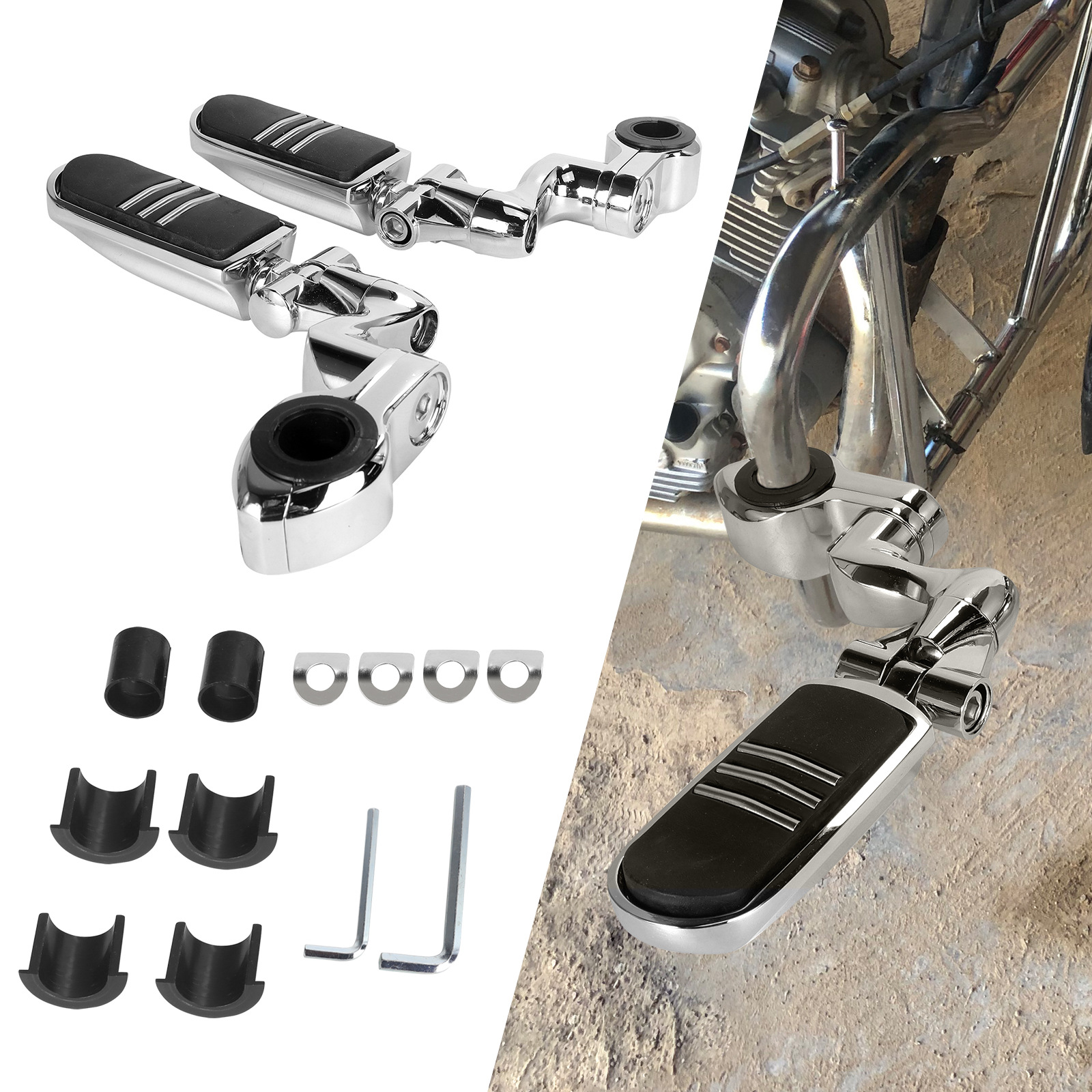 Suitable for Harley Series Motorcycles, Universal Modified Footrest Accessories, Modified Bumper, High-Speed Footrest Bracket, Universal