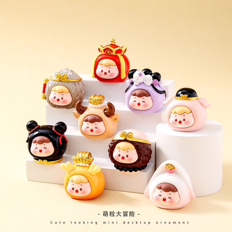卡通西游记系列萌粒树脂工艺品车载装饰品桌面小摆件盲盒盲袋批发|undefined