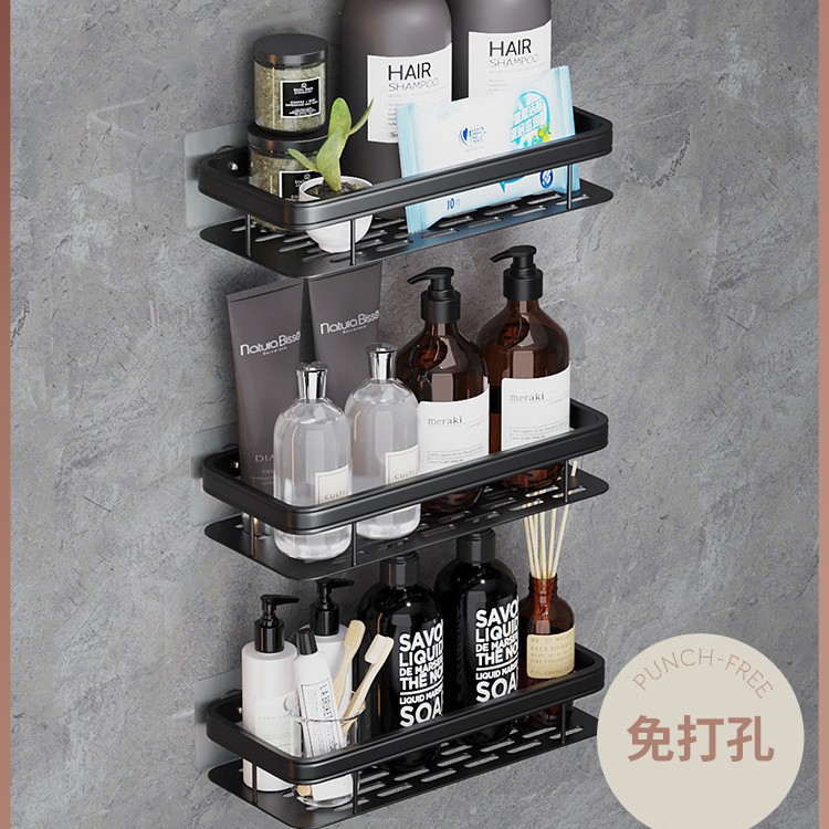 Toilet Storage Rack Hole-free Suction Type Toilet Washstand Wall Hanging Supplies Bathroom Bathroom Storage Shelf