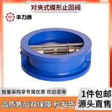 对夹式蝶形止回阀DH77X-16蝶式逆止阀防回流单向阀DN50 65 80 100