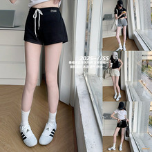 跨境女童夏季时髦洋气短裤中大儿童女孩百搭字母休闲裤子短袖套装