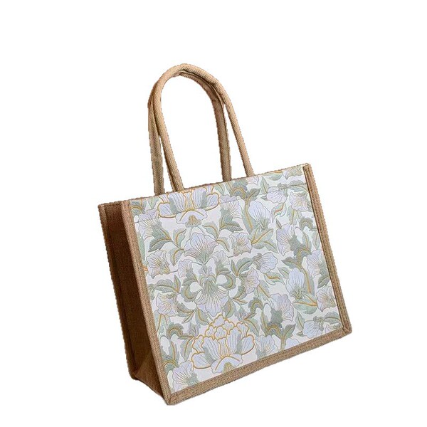 Polyurethane capacious handheld shopping bag with zipper