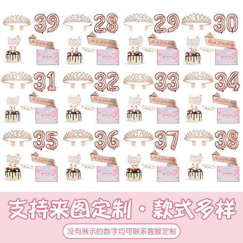 Factory direct supply fashion alloy hair accessories crown birthday crown set wedding headdress party decoration headdress set