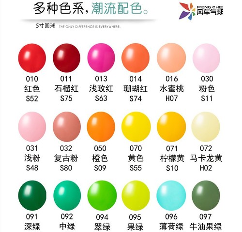 5-inch Fengche brand balloons 100 pcs/pack thickened latex balloons wedding room birthday party decoration