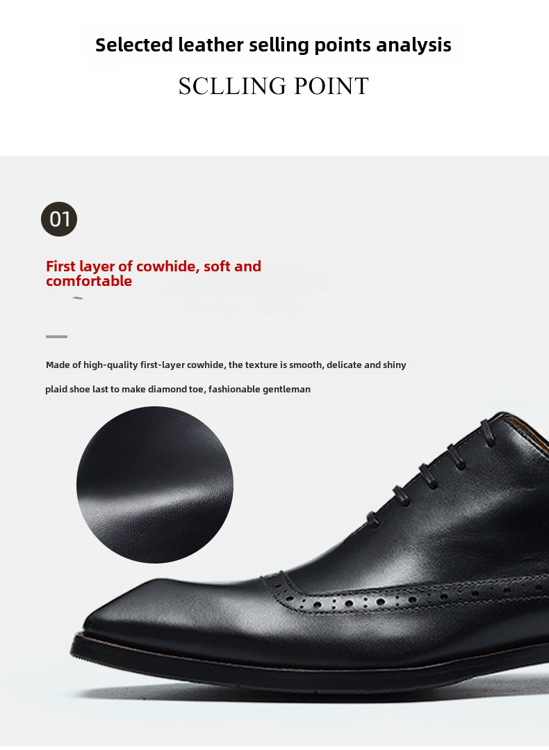 Cross-border E-Commerce Foreign Trade Leather Shoes men's Leather British Brock Carved Business Dress Oxford Shoes men shoe_vogvips.com