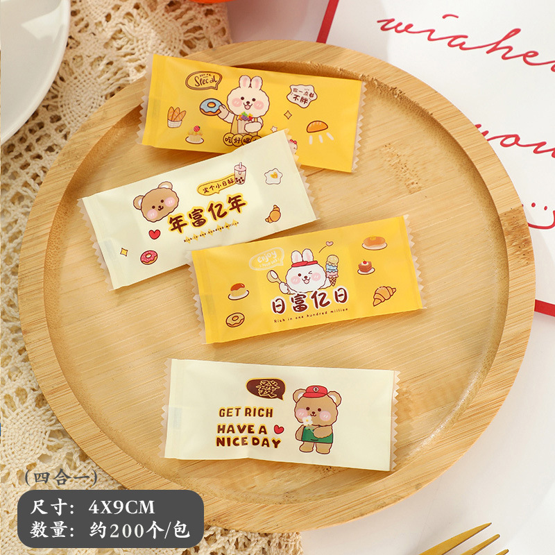 2025 año nuevo copo de nieve bolsa de embalaje crujiente turrón bolsa de dulces galletas para hornear máquina de envasado pequeña individual bolsa de sellado al por mayor