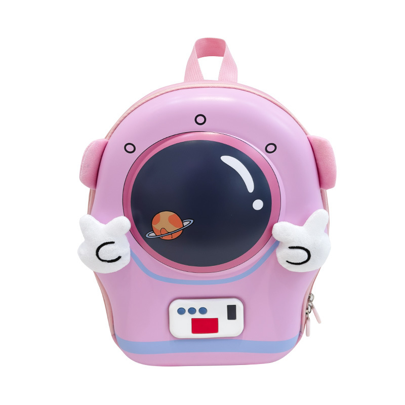 Jardín de infantes mochila de bebés dibujos animados lindos astronautas mochila de niños y niñas lámpara parpadea mochila de niños