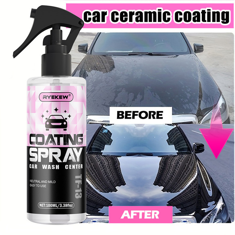 Ryekew 3-in-1 Car Coating Agent Quick Coating Spray Paint Surface Glass Hand Spray Wax Micro Coating Crystal