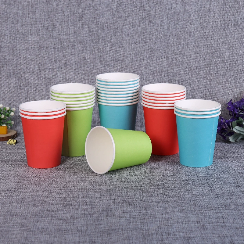 Одноразовый Универсальный Рекламный бумажный стаканчик на вынос молока соевого молока непокрытая соломенная чашка для чая с молоком Бытовой однослойный бумажный стаканчик для кофе
