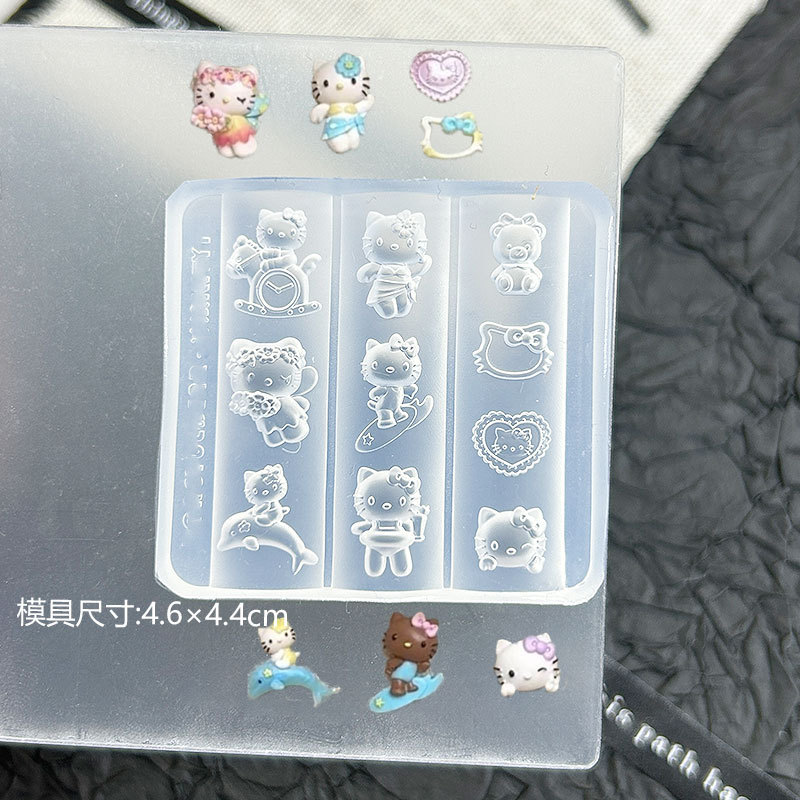 欧式美杜莎高透美甲边框装饰蛇皮祥云浮雕指甲装饰模DIY雕花胶模|undefined