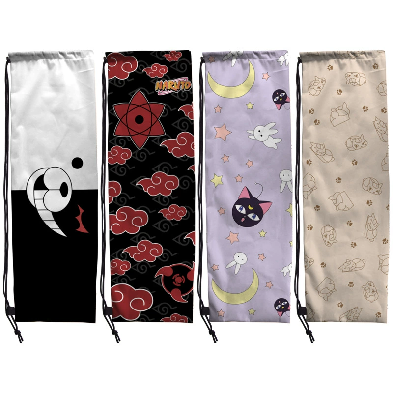 Сумка-мешок для ракеток для бадминтона с принтом: «Пуля-колесо», «Черно-белая панда», «Учитель», «Сейлор Мун», «Онэйп», с завязками