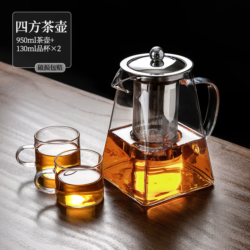 Vidrio de borosilicato alto resistente a altas temperaturas y al calor, estufa de cerámica eléctrica, tetera de espuma de calentamiento, tetera de cocción transparente simple engrosada para el hogar