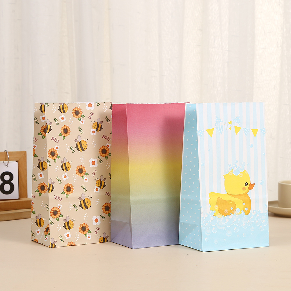 派对礼物牛皮纸袋礼品袋食品袋手提袋印花logo包装袋商场购物袋子