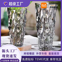 ヨーロッパのレトロな工芸品のガラスの花瓶の卸売りの軽い贅沢なボヘミアンの花瓶の家庭の装飾の装飾の挿し器