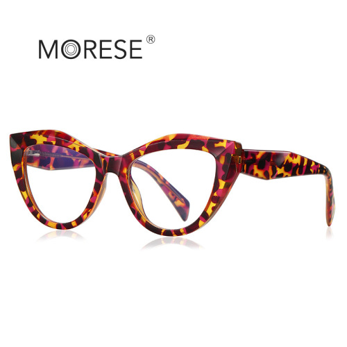 New TR90 cat eye anti-blue light glasses 2166 large frame irregular women's optical frame European and American ins style