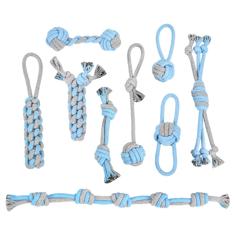 Dog leash knot toys toys to grind teeth, pulling leash to grind teeth, large, medium and small dog interactive toys