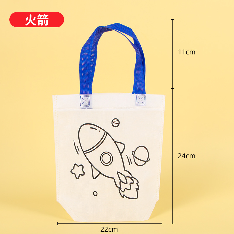 Bolso de graffiti de pintura de bricolaje hecho a mano para niños