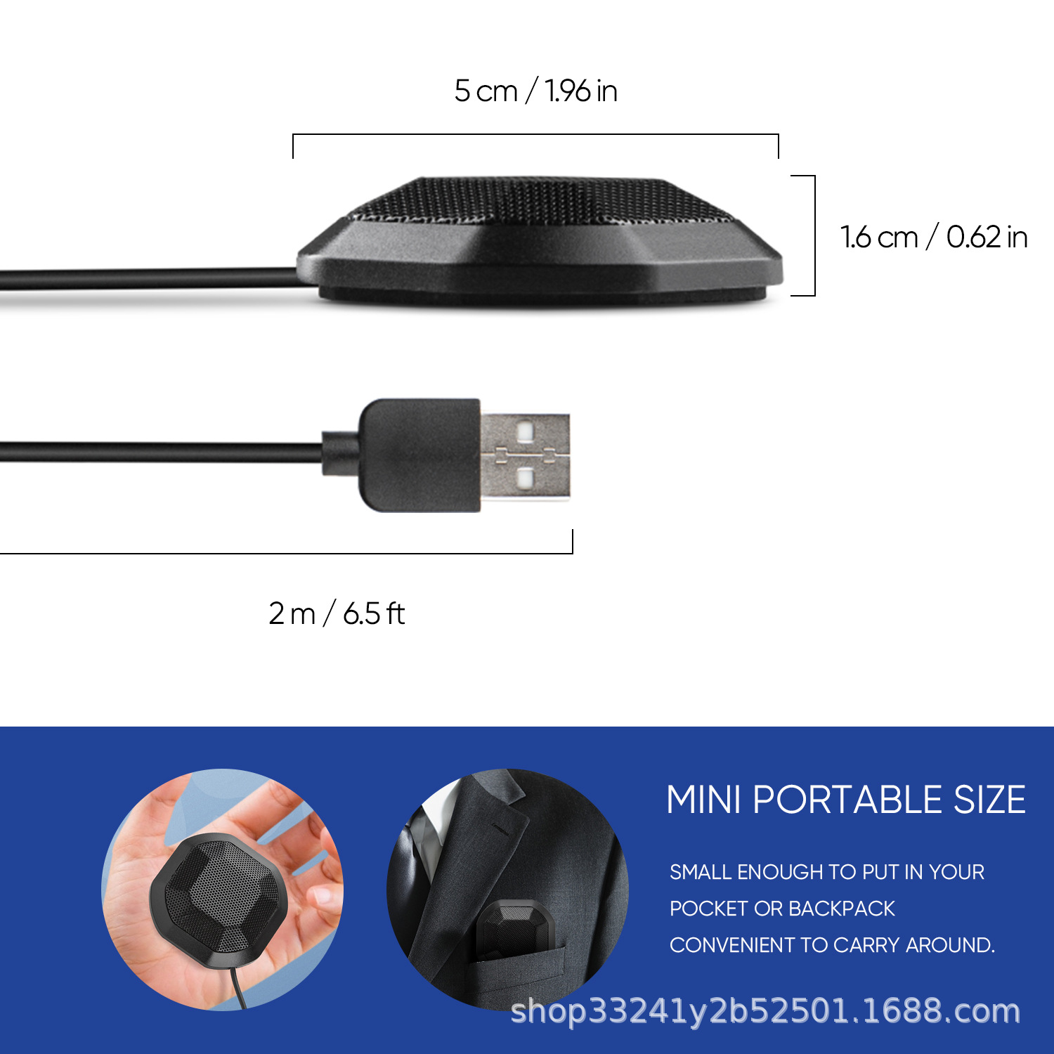 Comercio electrónico transfronterizo interfaz USB condensador Conferencia micrófono juego voz red grabación de vídeo micrófono en vivo
