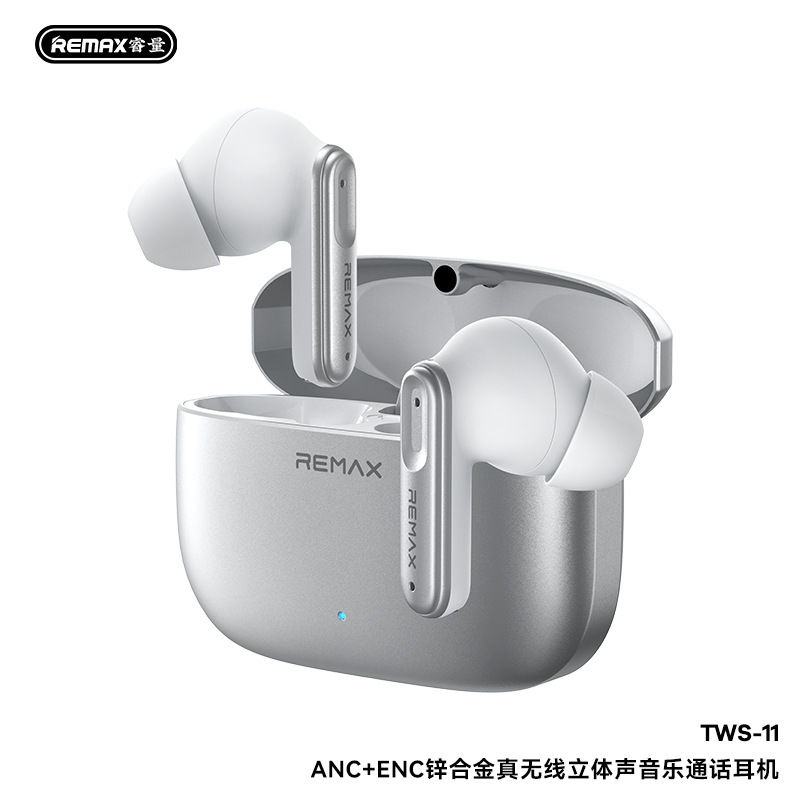 remax 新品铝合金外壳双降噪蓝牙耳机ANC降噪耳机入耳enc无线耳机|undefined