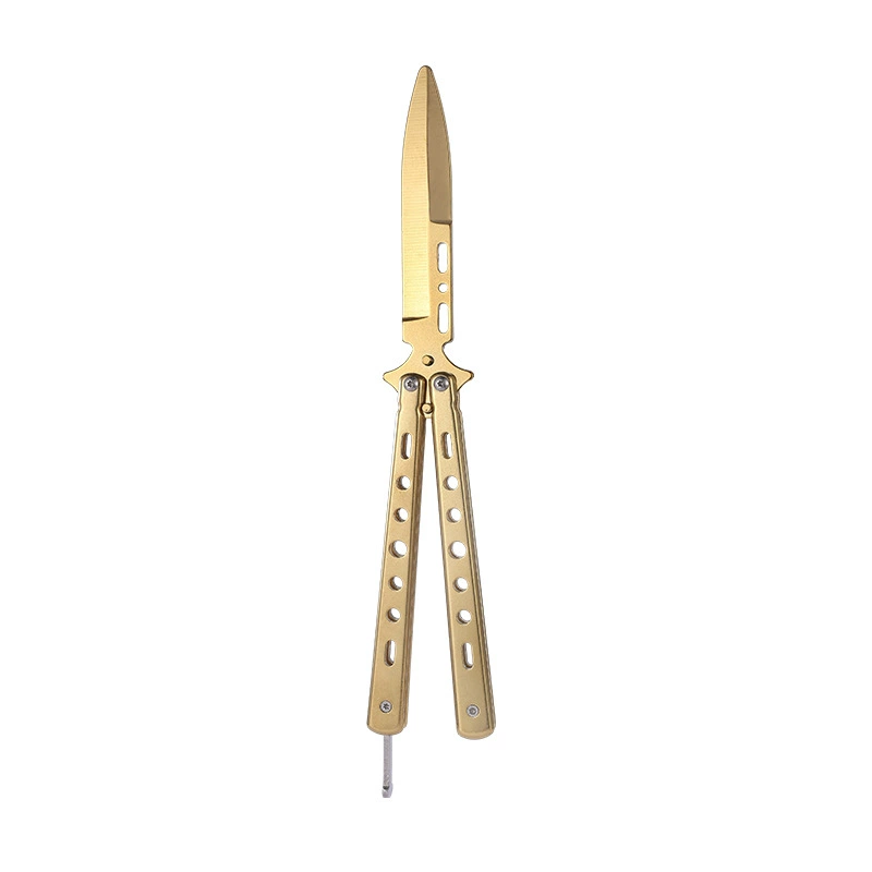 Butterfly (Balisong) Trainer Knife — Non-Sharp Practice Trainer, Multi-Color Tips