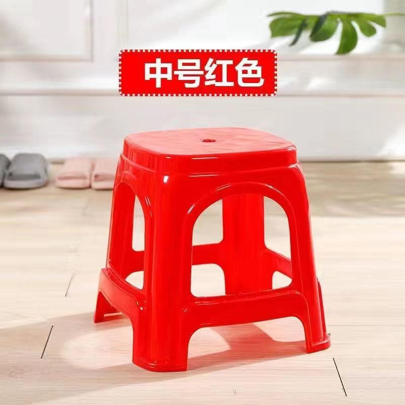 Taburetes de plástico populares para uso doméstico, sillas gruesas para adultos, taburetes altos, taburetes cuadrados para cambiar zapatos, venta directa de fábrica al por mayor. image 11