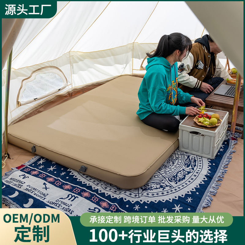 outdoors automatic inflation mattress Camping Camp inflation Foam pad Double thickening Widen Moisture-proof Air mattress